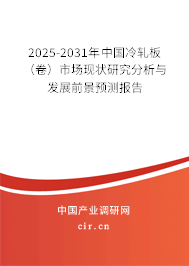 2025-2031年中國冷軋板（卷）市場現狀研究分析與發展前景預測報告