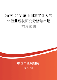 2025-2031年中國離子注入氣體行業現狀研究分析與市場前景預測
