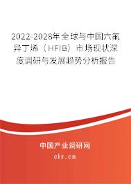 2022-2028年全球與中國六氟異丁烯（HFIB）市場現狀深度調研與發展趨勢分析報告