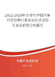 2022-2028年全球與中國汽車環境照明行業發展現狀調研與發展趨勢分析報告