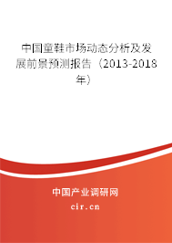 中國童鞋市場動態分析及發展前景預測報告（2013-2018年）
