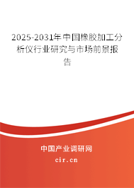 2025-2031年中國橡膠加工分析儀行業研究與市場前景報告