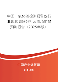 中國一氧化碳檢測報警儀行業現狀調研分析及市場前景預測報告（2025年版）