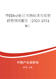 中國led街燈市場現狀與前景趨勢預測報告（2025-2031年）
