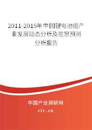 2011-2015年中國(guó)鋰電池組產(chǎn)業(yè)發(fā)展動(dòng)態(tài)分析及前景預(yù)測(cè)分析報(bào)告