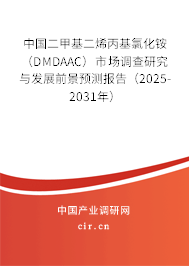 中國二甲基二烯丙基氯化銨（DMDAAC）市場調查研究與發展前景預測報告（2025-2031年）