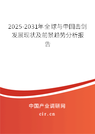 2025-2031年全球與中國擊劍發展現狀及前景趨勢分析報告