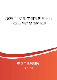 2025-2031年中國零擔貨運行業現狀與前景趨勢預測