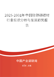 2025-2031年中國釹鐵硼磁材行業現狀分析與發展趨勢報告
