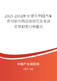 2025-2031年全球與中國汽車用導(dǎo)航市場調(diào)查研究及發(fā)展前景趨勢分析報(bào)告