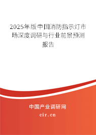 2025年版中國消防指示燈市場深度調研與行業前景預測報告
