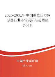 2025-2031年中國重載壓力傳感器行業市場調研與前景趨勢分析