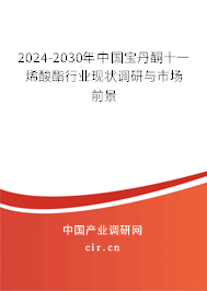 2024-2030年中國寶丹酮十一烯酸酯行業現狀調研與市場前景