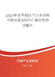 2025年版中國大氣污染治理市場深度調研與行業前景預測報告