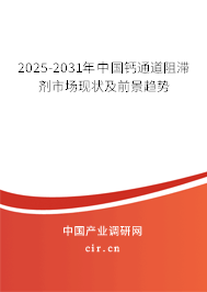 2025-2031年中國鈣通道阻滯劑市場現狀及前景趨勢
