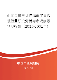中國關鍵尺寸掃描電子顯微鏡行業研究分析與市場前景預測報告（2025-2031年）