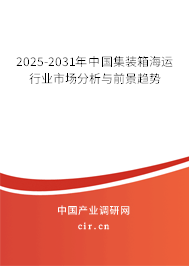 2025-2031年中國(guó)集裝箱海運(yùn)行業(yè)市場(chǎng)分析與前景趨勢(shì)
