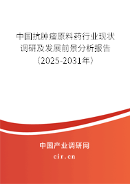 中國抗腫瘤原料藥行業(yè)現(xiàn)狀調(diào)研及發(fā)展前景分析報(bào)告（2025-2031年）