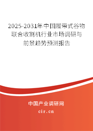 2025-2031年中國履帶式谷物聯(lián)合收割機(jī)行業(yè)市場(chǎng)調(diào)研與前景趨勢(shì)預(yù)測(cè)報(bào)告