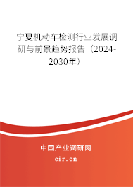 寧夏機(jī)動車檢測行業(yè)發(fā)展調(diào)研與前景趨勢報告（2024-2030年）