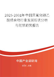 2025-2031年中國(guó)三氟化硼乙酸絡(luò)合物行業(yè)發(fā)展現(xiàn)狀分析與前景趨勢(shì)報(bào)告