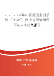 2025-2031年中國胎壓監測系統（TPMS）行業發展全面調研與未來趨勢報告