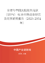 全球與中國太陽能熱光伏（STPV）電池市場調查研究及前景趨勢報告（2025-2031年）