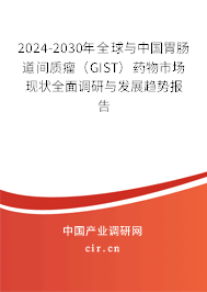 2024-2030年全球與中國胃腸道間質瘤（GIST）藥物市場現狀全面調研與發展趨勢報告
