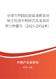 全球與中國鹽酸氨溴索氯化鈉注射液市場研究及發(fā)展前景分析報(bào)告（2025-2031年）