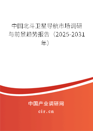中國北斗衛星導航市場調研與前景趨勢報告（2025-2031年）