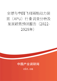 全球與中國飛機(jī)輔助動力裝置（APU）行業(yè)調(diào)查分析及發(fā)展趨勢預(yù)測報告（2022-2028年）