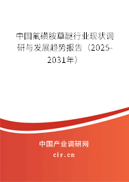 中國氟磺胺草醚行業(yè)現(xiàn)狀調(diào)研與發(fā)展趨勢(shì)報(bào)告（2025-2031年）