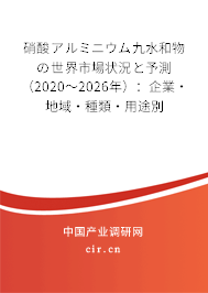 硝酸アルミニウム九水和物の世界市場狀況と予測（2020～2026年）：企業·地域·種類·用途別