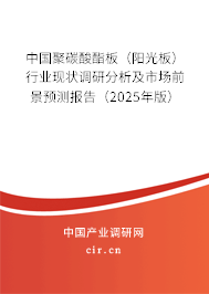 中國聚碳酸酯板（陽光板）行業現狀調研分析及市場前景預測報告（2025年版）