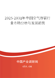 2025-2031年中國空氣炸鍋行業市場分析與發展趨勢