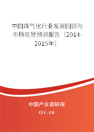 中國煤氣化行業發展回顧與市場前景預測報告（2014-2015年）