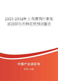 2025-2031年上海建筑行業發展調研與市場前景預測報告
