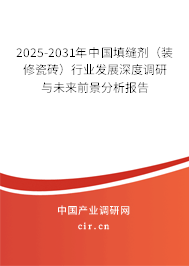 2025-2031年中國填縫劑（裝修瓷磚）行業發展深度調研與未來前景分析報告