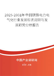 2025-2031年中國鐵路電力電氣化行業發展現狀調研與發展趨勢分析報告