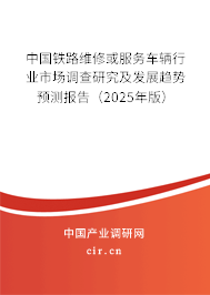 中國鐵路維修或服務車輛行業市場調查研究及發展趨勢預測報告（2025年版）