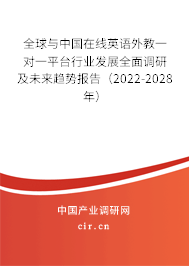 全球與中國在線英語外教一對一平臺行業發展全面調研及未來趨勢報告（2022-2028年）