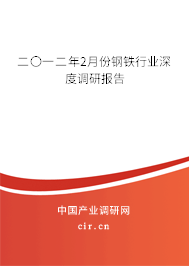 二〇一二年2月份鋼鐵行業深度調研報告