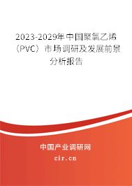 2023-2029年中國聚氯乙烯（PVC）市場調研及發展前景分析報告