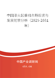 中國淬火起重機市場現狀與發展前景分析（2025-2031年）