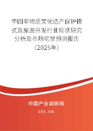 中國非物質文化遺產保護模式及旅游開發行業現狀研究分析及市場前景預測報告（2025年）