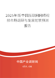 2025年版中國互聯網網絡視頻市場調研與發展前景預測報告