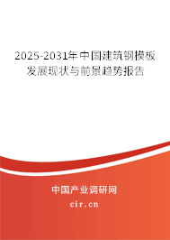 2025-2031年中國建筑鋼模板發展現狀與前景趨勢報告