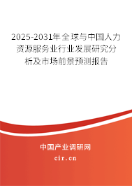 2025-2031年全球與中國人力資源服務業行業發展研究分析及市場前景預測報告