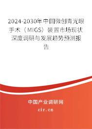 2024-2030年中國微創青光眼手術（MIGS）裝置市場現狀深度調研與發展趨勢預測報告