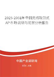 2025-2031年中國無線吸頂式AP市場調研與前景分析報告